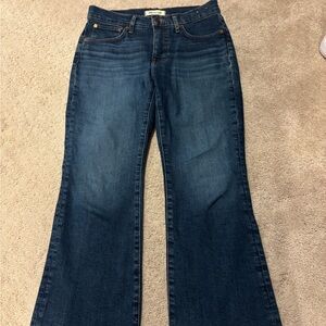 Madewell Dark Blue Kick Out Crop